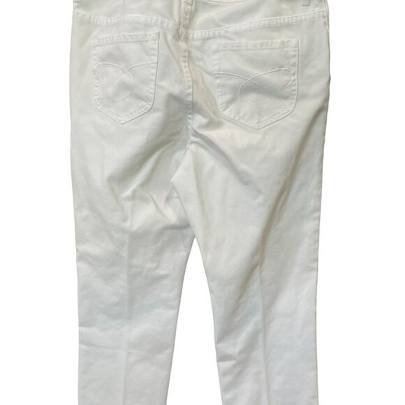 Chico’s Platinum Denim Off‑White Straight Leg Jeans Sz 1.5 (US 10) EUC - Picture 5 of 7